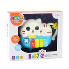 Lean Toys, mini pianinko, zabawka interaktywna, kot, niebieski