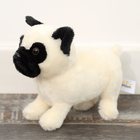 Lean Toys, Mops, maskotka, biały, 19 cm