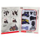 Lean Toys, motocykl, metalowy pojazd do skręcania, 1:14