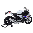 Lean Toys, motocykl, pojazd interaktywny, metalowy, biały, 1:12