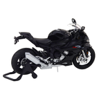 Lean Toys, motocykl, pojazd interaktywny, metalowy, czarno-srebrny, 1:12