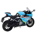 Lean Toys, motocykl, pojazd interaktywny, metalowy, niebieski, 1:12