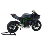 Lean Toys, motocykl, pojazd interaktywny, metalowy, szary, 1:12