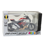 Lean Toys, motocykl, pojazd interaktywny, metalowy, złoto-czerwony, 1:12