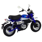 Lean Toys, motocykl retro, pojazd interaktywny, metalowy, niebieski, 1:12