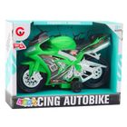 Lean Toys, motor wyścigowy, pojazd z napędem, zielony