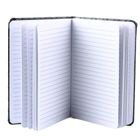 Lean Toys, notatnik B6, 80 kartek, linia, brokat i naszywki, czarny, 1 szt.