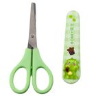 Lean Toys, nożyczki szkolne z osłonką oburęczne, zielone, 14 cm