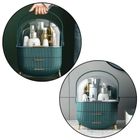 Lean Toys, organizer na kosmetyki, dwie szuflady, zielony