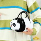 Lean Toys, panda, torba z łańcuszkiem w kształcie maskotki, czarno-biała, 20 cm