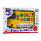 Lean Toys, pianinko edukacyjne, autobus, żółty