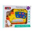 Lean Toys, pianinko edukacyjne, lokomotywa, żółte