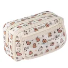 Lean Toys, piórnik saszetka, kapibary, biały, 21cm