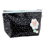 Lean Toys, piórnik saszetka, kokardka, czarny, 23-16 cm