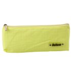 Lean Toys, piórnik saszetka, tłoczona kratka, żółty, 21-9.5 cm