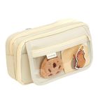Lean Toys, piórnik saszetka z akcesoriami, kapibara, 21-12 cm