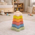 Lean Toys, piramida sensoryczna, miękkie klocki, gwiazdki, 6 elementów