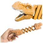 Lean Toys, pistolet, chwytak, gryzący szkielet dinozaura, pomarańczowy