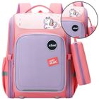 Lean Toys, plecak szkolny, 1-komorowy + piórnik saszetka, jednorożec, różowy
