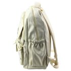 Lean Toys, plecak szkolny z dwiema komorami i brylokiem kapibary, kremowy