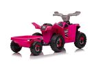 Lean Toys, quad z przyczepą, pojazd na akumulator, różowy, XMX630T