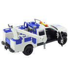 Lean Toys, samochód z dźwigiem, pojazd interaktywny, biały, 1:12