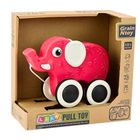 Lean Toys, słonik do ciągnięcia, czerwony