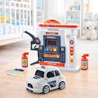 Lean Toys, stacja benzynowa z autkiem, zestaw interaktywny