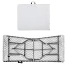 Lean Toys, stół składany z blokadą, biały, 180-74 cm