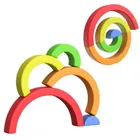 Lean Toys, Tęczowa układanka, gumowa, 5 elementów