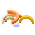 Lean Toys, Tęczowa układanka, gumowa, pastelowa, 5 elementów