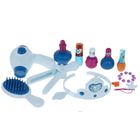 Lean Toys, toaletka z taboretem i akcesoriami, niebieska, 35 elementów