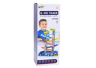 Lean Toys, tor samochodowy, zjeżdżalnia z pojazdami, 6 szt.