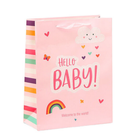 Lean Toys, torba prezentowa dla dziecka hello baby little one, 36-12-10 cm, 1 szt.