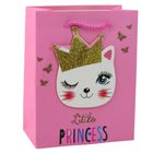 Lean Toys, torba prezentowa papierowa, kotki brokatowa, różowa, 23-18-10,5 cm, 1 szt.