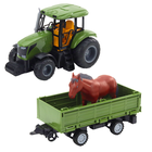 Lean Toys, traktor z przyczepą i koniem, pojazd zdalnie sterowany z figurką
