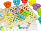 Lean Toys, układanie kulek, drewniana gra edukacyjna