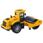 Lean Toys, walec drogowy, interaktywny pojazd budowlany, żółty