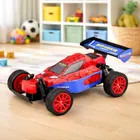 Lean Toys, wyścigówka, pojazd superbohatera zdalnie sterowany, czerwony