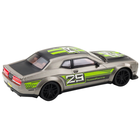 Lean Toys, wyścigówka z napędem na tył srebrno, zielona