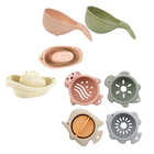 Lean Toys, zabawki do kąpieli, statek podwodny z kubeczkami, 9 elementów