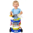 Lean Toys, zestaw do sprzątania na wózku, odkurzacz, 20 elementów