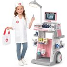 Lean Toys, zestaw lekarza dentysty z akcesoriami, interaktywny, różowy, 26 elementów