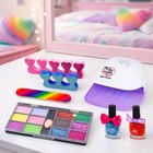 Lean Toys, zestaw piękności do makijażu i paznkoci z torebką, 20 elementów