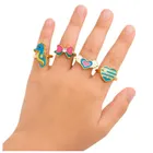 Lean Toys, zestaw pierścionków regulowanych w serduszku, 12 szt.