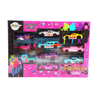 Lean Toys, zestaw pojazdów, różowy, 10 szt.