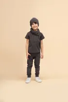 Legginsy chłopięce, grafitowe, Pinokio