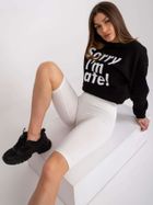 Legginsy damskie, kolarki, ecru, Ex Moda