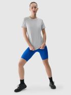 Legginsy damskie, kolarki, niebieskie, 4F