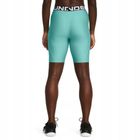 Legginsy damskie, kolarki, turkusowe, Under Armour